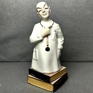 Doctor Liquor Porcelain Decanter Music Box Bar Decor Med School Unique Vintage